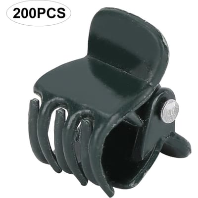 200 Pièces 1.1cm Clip pour Plantes Jardin Fleurs Tiges Fixation Support Clips Pince pour Horticulture Orchidée gray