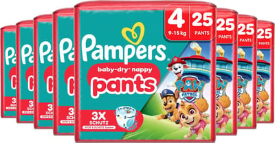Pampers Baby Dry Pants - Maat 4 - Megapack - 200 stuks - 9/15KG - 8 x 25 luierbroekjes - Paw Patrol editie