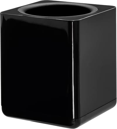 SnelShoppen - Pennenkoker i-Line CHROME, stijlvolle hoogglanzende pennenhouder voor bureauorganisatie, zwart, elegant design voor kantooraccessoires