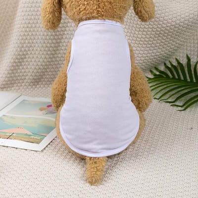 Hondenvest Huisdier Puur Katoen Hondenshirts Effen Kleur Basislaag Puppy Shirt Zacht Vrijetijd Kattenvest Kleding Ideaal voor Kleine Grote Honden XS wit