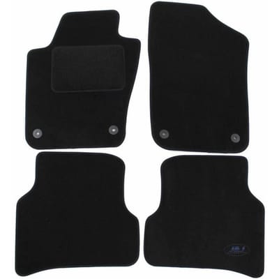 Tapis De Sol Noir Velours - J&J AUTOMOTIVE - Seat Ibiza 2008-2017 - Sur Mesure - Antidérapant - Imperméable noir