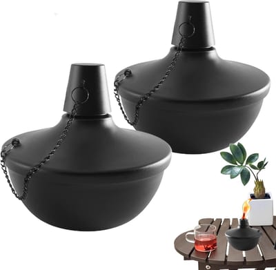 Tafelbrander Set - Zaklamp Brander - Buiten Sfeer - Roestvrij Staal - 13 x 11 cm - Zilverkleurig