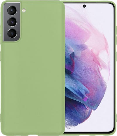 Hoesje - Geschikt voor Samsung Galaxy S21 - Sterk & Shockproof - Hoes Cover - Siliconen Case - Telefoonhoesjes - Groen