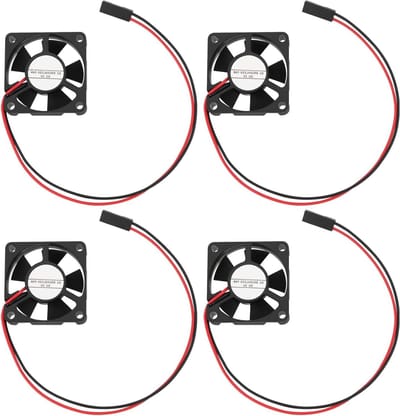 Koelventilator 4 stuks - Mini ventilator computer - Apparatuur koelen - Borstelloze DC motor - 35x35x10mm - Zwart
