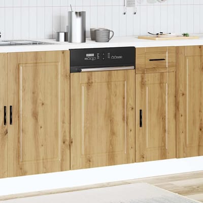 vidaXL - Vaatwaspaneel - Porto - 45x1,5x57 - cm - bewerkt - hout - artisanaal - eiken