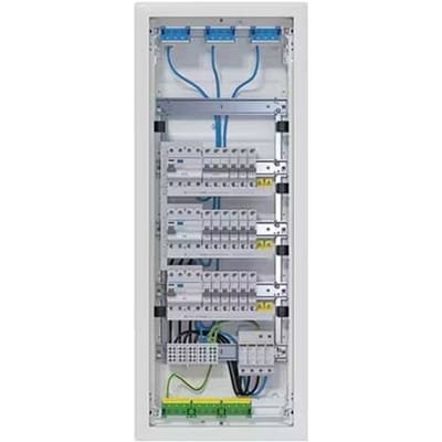 Hager VH60BV1 VH60BV1 Kleine verdeelkast (uitgerust) Holle wand Aantal groepen: 12 Aantal rijen: 5 Inhoud: 1 stuk(s)