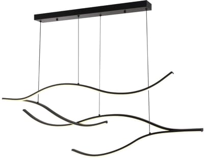 Kosilum - Portofino - Hanglamp - Zwart - Aluminium en siliconen