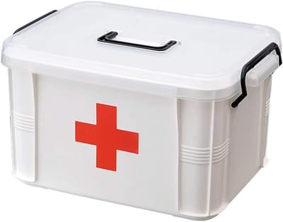 Medicijnbox voor medicijnen - Kunststof Doos 33 x 24 x 19 cm - Ideaal voor Organiseren