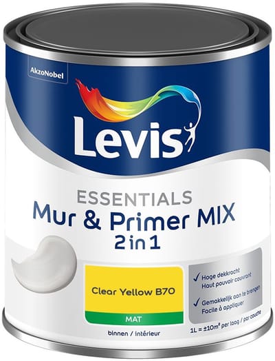 Levis - Essentials Mur & Primer Mix - Clear Yellow B70 - Mengverf - 1 L