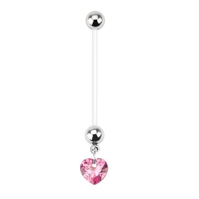 Piercing hartje roze - LMPiercings