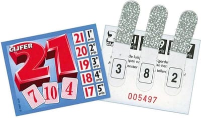 Spel 21 cijfer 1000 kaartjes - .