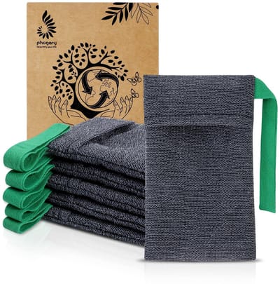 Store_9 - Exfoliatie zeepzakjes - Herbruikbaar zeepzakje - Sneldrogend en schimmelbestendig - Grijs - Doucheaccessoire - Voor een gezonde huid