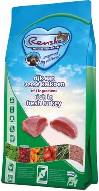 Hondenvoer RENSKE - Senior Kalkoen Graanvrij - 6,5 kg Hypoallergeen voor Gevoelige Spijsvertering