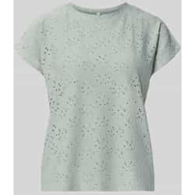 relaxed fit T-shirt met etskanteffect model 'SMILLA'