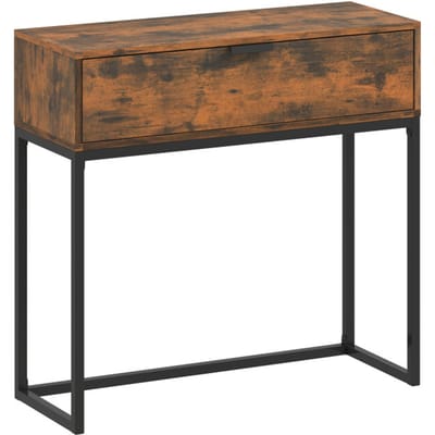 4goodz Sidetable Console tafel Industrial - 30x80x76 cm - bruin/zwart