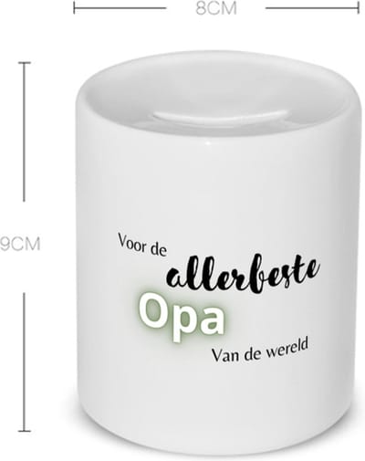 Akyol - voor de allerbeste opa van de wereld Spaarpot - Opa - de beste opa - verjaardagscadeau - verjaardag - cadeau - cadeautje voor opa - opa artikelen - kado - geschenk - gift - 350 ML inhoud