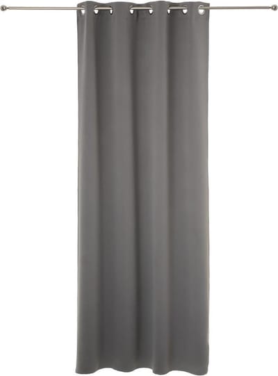 Atmosphera set van 2 Grijze verduisteringsgordijnen 135x240cm - Kant en klaar met ringen - Gordijn raambekleding - 2 stuks grijs