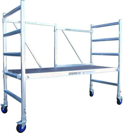 Vouwsteiger 3m - Aluminium Rolsteiger met Wielen - Eenvoudig Te Monteren - Ideaal voor Huishoudelijk Gebruik