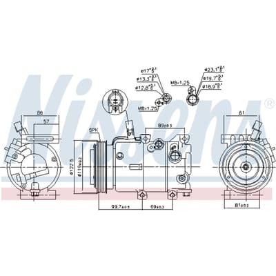 Compressor, airconditioner NISSENS 890240