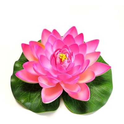 10/17/28/40/60cm Lotus Kunstbloem Drijvende Nep Lotusplant Levensechte Waterlelie Micro Landschap voor Vijver Tuindecoratie