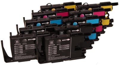 Brother LC-1220 / LC-1220BK,LC-1240 - Inktcartridge Multipack 3-delig - 1x Zwart, 2x Cyaan|geel|magenta|zwart - Huismerk Compatible - Geschikt voor Brother DCP-J525W Brother DCP-J725DW Brother DCP-J925DW Brother MFC-J430W Brother MFC-J5910DW