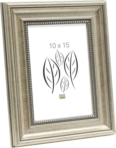 Deknudt Frames fotolijst S45HD1 - zilverkleur - parelbiesje - 10x15 cm