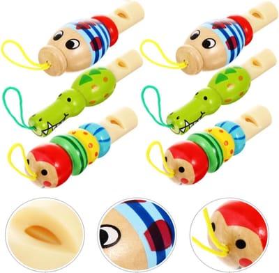Houten Pijpen - Dierenfluitjes - Muziek Ontwikkeling - 9 Delige Set - 7-10CM - Willekeurige Stijl