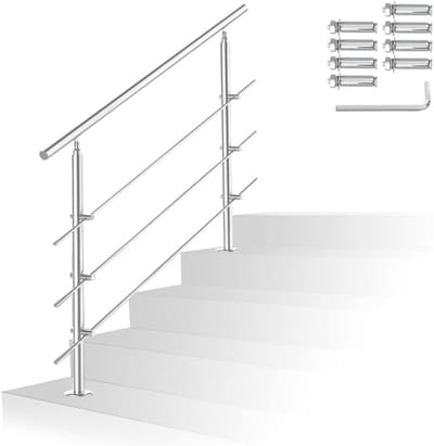 RVS Leuning voor Binnen en Buiten | Trapleuning, Balustrade en Balkon Reling in Diverse Lengtes