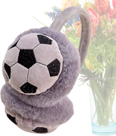 Livano Voetbal Oorverwarmers - Winter Earmuffs - Oorwarmers - Ear Warmers - Dames & Heren - Volwassenen - Grijs