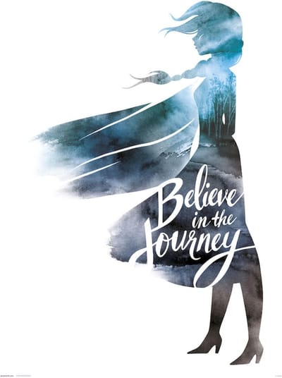 Kunstdruk Frozen - II Believe in the Journey 30x40cm