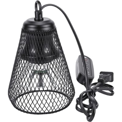 Lampe chauffante pour reptiles Filet anti-brûlure Couvercle d'abat-jour pour tortues Poussins Lézard Serpent Prise US