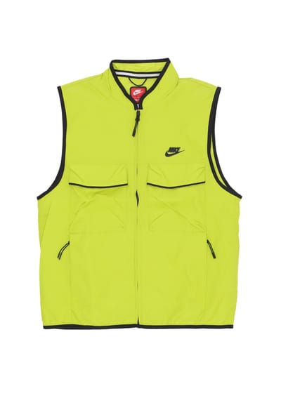 Man Tech Woven Vest Helder Cactus/helder Cactus/zwart