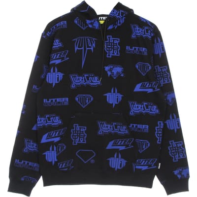 Horns Allover Hoodie Zwarte herenhoodie