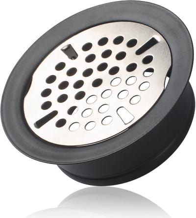 Universele 2-in-1 Gootsteenafvoer en Zeefcombinatie Mat Zwart RVS