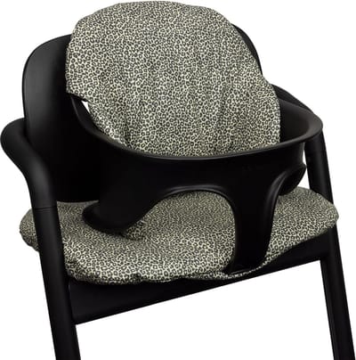 Stoelverkleiner - Geschikt voor Cybex Lemo Kussenset - Kinderstoel Verkleiner - Perfecte Pasvorm - 3 Delig - Extra dik - Geplastificeerd - Zand Luipaard