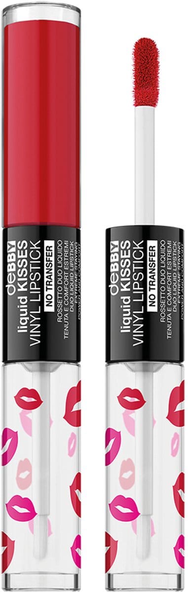 deBBY Liquid Kisses Vinyl Lipstick, Rood, Red Allure, 1 kleuren, Kleurend, Glans, Vloeistof