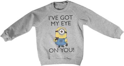 Minions Sweater/trui kids -Kids tm 4 jaar- I Got My Eye On You Grijs