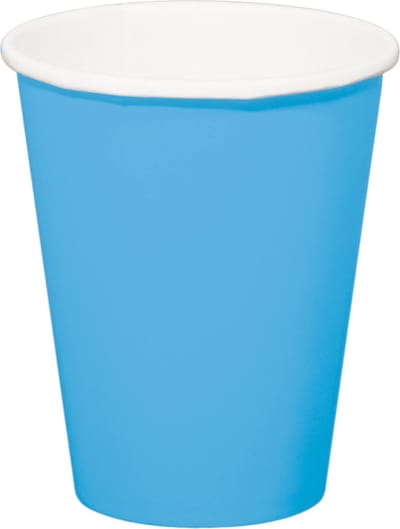 Folat Feest drinkbekers - 16x stuks - blauw - papier - 350 ml - verjaardag/party