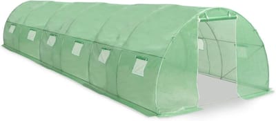 Tuinkas - Plantenhuis - Planten Kweken - Verstevigd PE Gaas - 900x300x200 cm - Groen