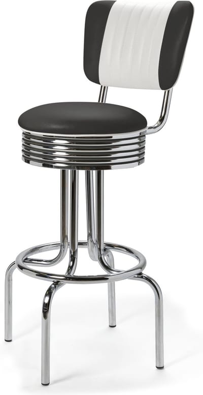 Bel Air Retro Barkruk BS-28CB Zwart