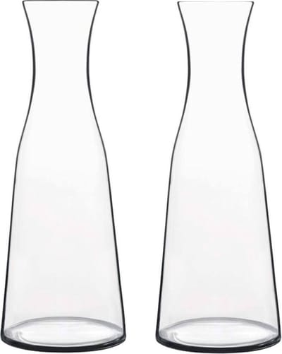 Glazen water karaffen van 1 Liter - 3x - Atelier- Sapkannen/waterkannen/schenkkannen - H28 cm