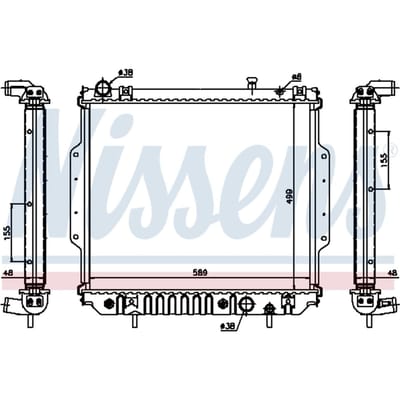 Radiator, motorkoeling NISSENS 61020A
