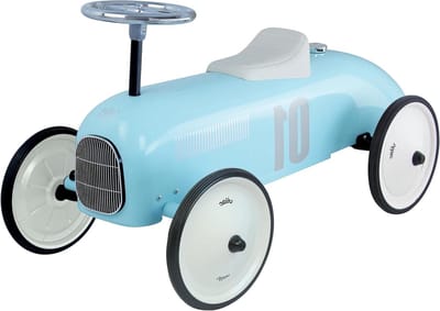 Vilac - Vintage draagwagen in hemelsblauw metaal - Ontwikkelt de motoriek van uw kind - Metalen voertuig - Kinderspeelgoed - Vanaf 18 maanden - 1124