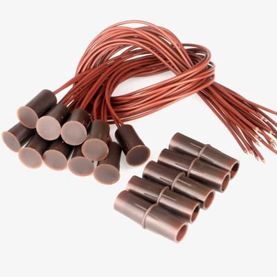 Allecto - Bruin Veiligheidsraam Deur Contact Sensor Alarm - 10stks Magnetische Reed Schakelaar - 10mm Actie Afstand - Geschikt voor Toegangscontrol...