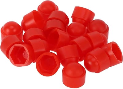 17mm Wielmoeren en Bouten voor Buitenkant - Rims, Banden, en Stofkap Bescherming in Rood Plastic