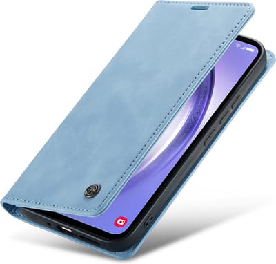 Samsung Galaxy A14 5G Bookcase hoesje - CaseMe - Effen Lichtblauw - Kunstleer
