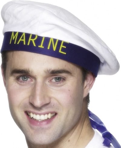 Smiffys Matrozen verkleed hoedje - Marine - volwassenen - matrozenhoedje - verkleedhoeden - Carnaval - Zeemannen