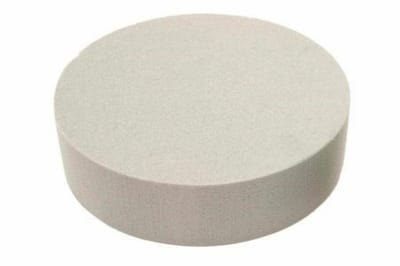 HBX Steekschuim/oase - droog - Rond - grijs - D18 x H6 cm - voor bloemen - bloemstukken