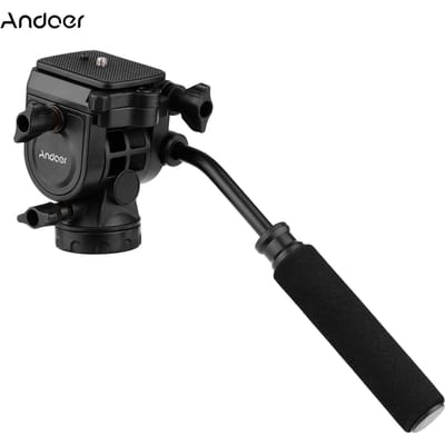 Photographie Panoramique à Rotule Hydraulique Fluide Max. Charge 5 kg avec poignée pour vis 1/4 noir