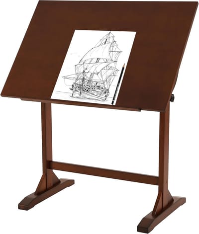 Verstelbare Houten Tekentafel voor Kunstenaars - Ideaal voor Schilderen, Tekenen en Schrijven